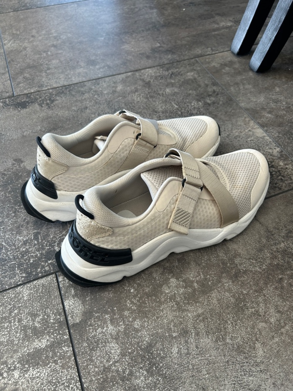 Sorel Neutral Beige Slip-On Athletic Sneakers with Strap - Picture 5 of 6